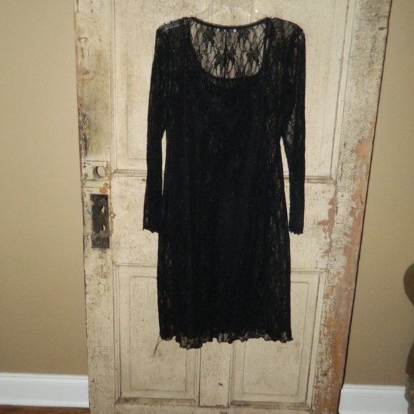 Moa Moa Black Lace Midi Dress - Picture 4 of 4